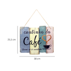 Quadro Decorativo De Madeira Cantinho Do Café 25 5x30x1 5 Cm