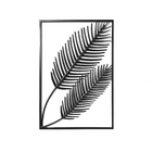 Quadro Decorativo De Parede Em Metal Preto 65x45x1 Cm - Indo