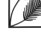 Quadro Decorativo De Parede Em Metal Preto 65x45x1 Cm - Indo