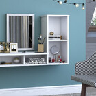 Quadro Decorativo De Parede Porta Maquiagem E Nicho Branco