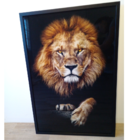 Quadro Decorativo De Vidro Leão De Judá