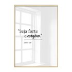 Quadro Decorativo De Vidro Minimalista Frase Seja Forte E Cor