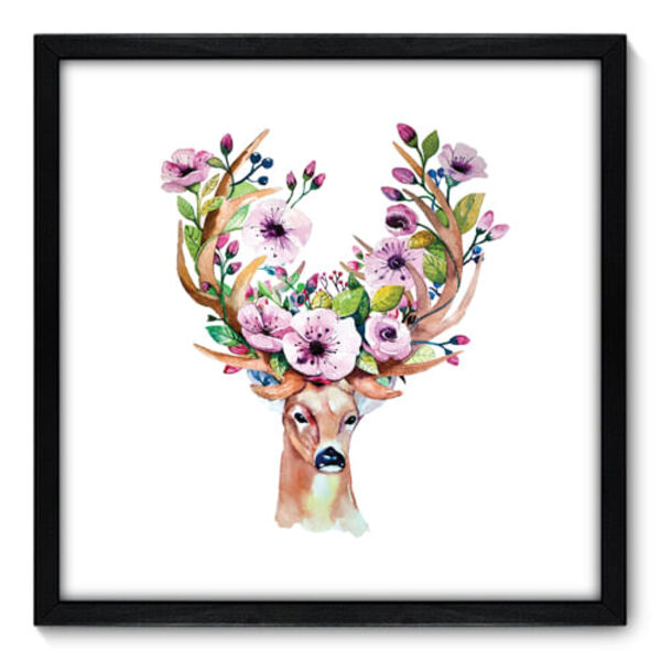Quadro Decorativo - Deer - 50cm X 50cm - 024qnscp