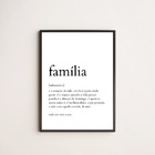 Quadro Decorativo Definição De Família 33x24cm - Com Vidro Mo