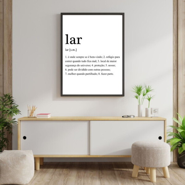 Quadro Decorativo Definição Lar 45x34cm A3 (45 X 34)