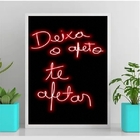 Quadro Decorativo Deixa O Afeto Te afetar 24x18cm Moldura:mad