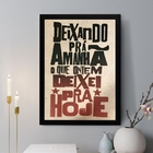 Quadro Decorativo Deixando Pra Amanhã 24x18cm Moldura Branca