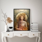 Quadro Decorativo Deméter- Deusa Da Agricultura 24x18cm - Com