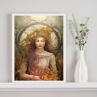 Quadro Decorativo Deméter- Deusa Da Agricultura 33x24cm - Com