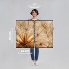 Quadro Decorativo Dente De Leão Marrom Com 2 Telas De Parede