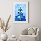 Quadro Decorativo Desenho Iemanjá - 60x48cm Moldura:madeira P