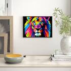 Quadro Decorativo Desenho Leão Multicolorido 45x34cm A3 (45 X