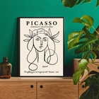 Quadro Decorativo Desenho Minimalista picasso 45x34cm Moldura