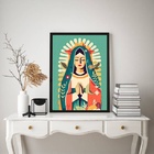 Quadro Decorativo Desenho Nossa Senhora do carmo 45x34cm - Co
