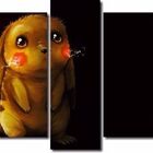 Quadro Decorativo Desenho Pikachu 5 Peças