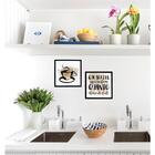 Quadro Decorativo Desenho Xícara De Café Para Cozinha Com Mol