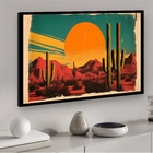 Quadro Decorativo Deserto Mexicano  - 50x70cm Moldura Branca