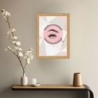 Quadro Decorativo Design Sombrancelhas 45x34cm Moldura Branca