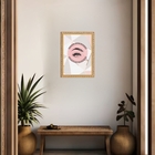 Quadro Decorativo Design Sombrancelhas 45x34cm Moldura Branca