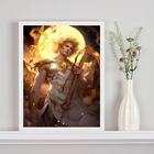 Quadro Decorativo Deus Do Sol- Apolo 24x18cm Moldura:madeira