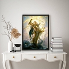 Quadro Decorativo Deus Grego Apolo 33x24cm - Com Vidro Moldur
