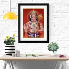 Quadro Decorativo Deus Indiano Hanuman- 60x48cm Moldura:madei