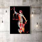 Quadro Decorativo Deusa Da Justiça 45x34cm A3 (45 X 34)