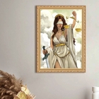 Quadro Decorativo Deusa Da Justiça 45x34cm Moldura Preta
