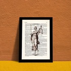 Quadro Decorativo Deusa Da Justiça vintage 24x18cm - Com Vidr