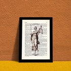 Quadro Decorativo Deusa Da Justiça vintage 45x34cm - Com Vidr