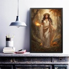 Quadro Decorativo Deusa Grega Héstia 24x18cm - Com Vidro Mold