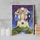 Quadro Decorativo Deusa Tríplice 45x34cm - Com Vidro Moldura: