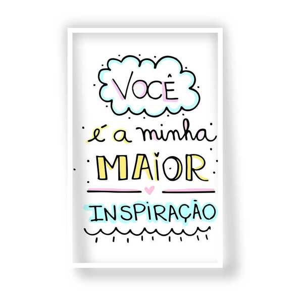 Quadro Decorativo Dia Das Mães 40x60 Moldura Preta - 11 - Bra