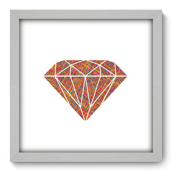 Quadro Decorativo - Diamante - 33cm X 33cm - 443qddb
