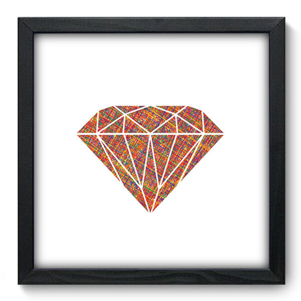 Quadro Decorativo - Diamante - 33cm X 33cm - 443qddp