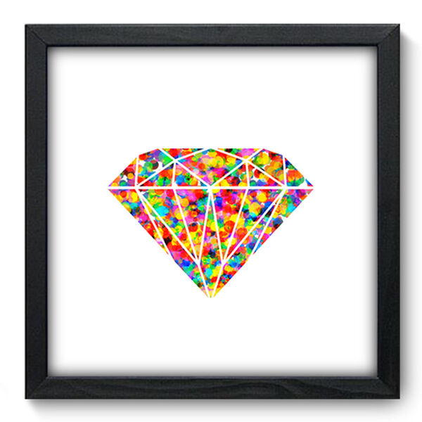 Quadro Decorativo - Diamante - 33cm X 33cm - 445qddp