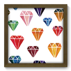 Quadro Decorativo - Diamantes - 33cm X 33cm - 114qddm