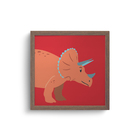Quadro Decorativo Dinossauro Vermelho Vermelho 24x24cm
