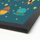 Quadro Decorativo Disco Voador Colorido 35x47cm