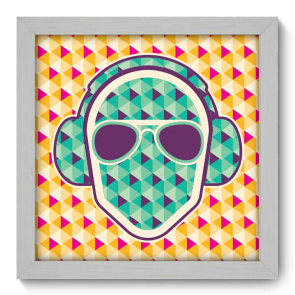 Quadro Decorativo - Dj - 22cm X 22cm - 017qdgb