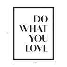Quadro Decorativo Do What You Love Branco