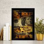 Quadro Decorativo Dollar No Money, No Funny 24x18cm Moldura:m