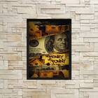 Quadro Decorativo Dollar No Money, No Funny 24x18cm Moldura:m