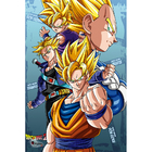 Quadro Decorativo Dragon Ball Super Sayajin Goku Vegeta Trunk