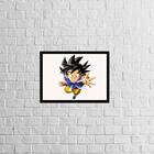 Quadro Decorativo Dragon Ball Z 24x18cm Moldura:madeira Branca