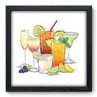 Quadro Decorativo - Drinks - 33cm X 33cm - 375qdcp