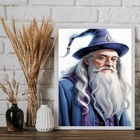 Quadro Decorativo Dumbledore - Bruxo 45x34cm Moldura Preta