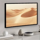 Quadro Decorativo Dunas Areia Dourado  - 50x70cm Moldura Preta