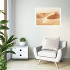 Quadro Decorativo Dunas Areia Dourado  - 50x70cm Moldura Preta