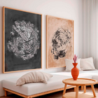 Quadro Decorativo Duplo - Díptico Anéis Do Tempo 50x70cm -  M